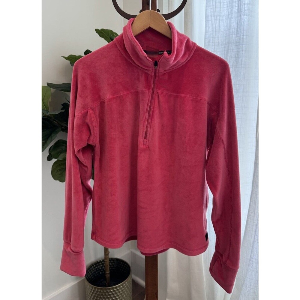 Juicy Couture Sport 1/2 Zip Jacket Pullover Hot Pink Barbie Pink Size Large